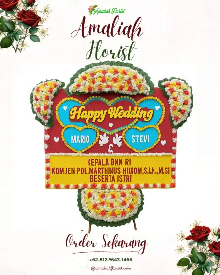 Papan Bunga Pernikahan Marparan